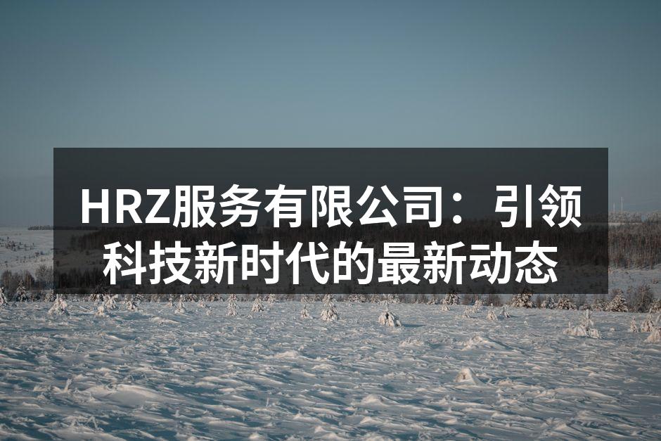 HRZ服务有限公司：引领科技新时代的最新动态