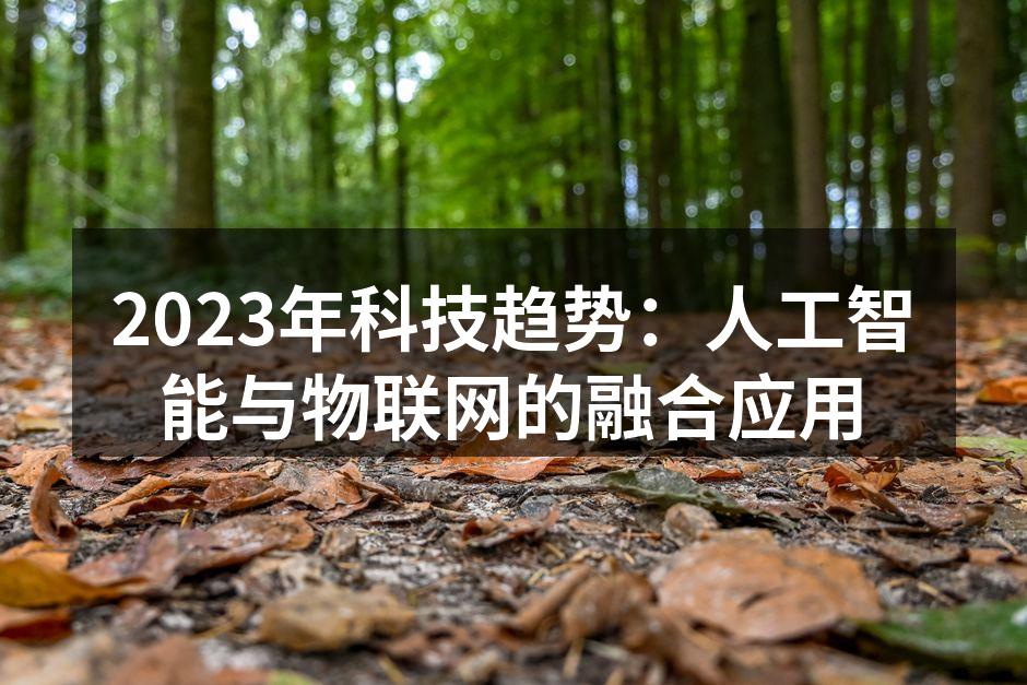 2023年科技趋势：人工智能与物联网的融合应用