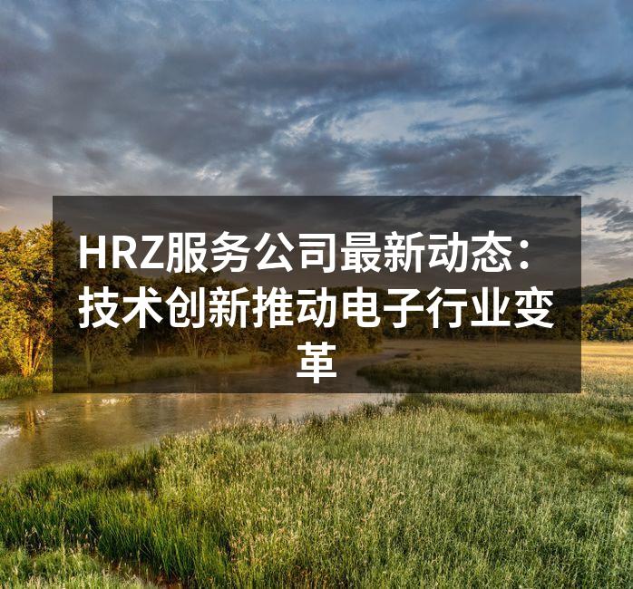 HRZ服务公司最新动态：技术创新推动电子行业变革